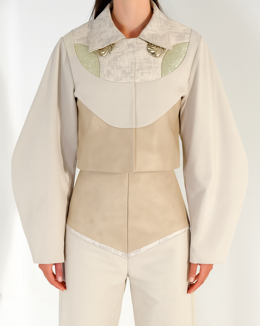 Structured Panel Jacket – Soft Sand Beige