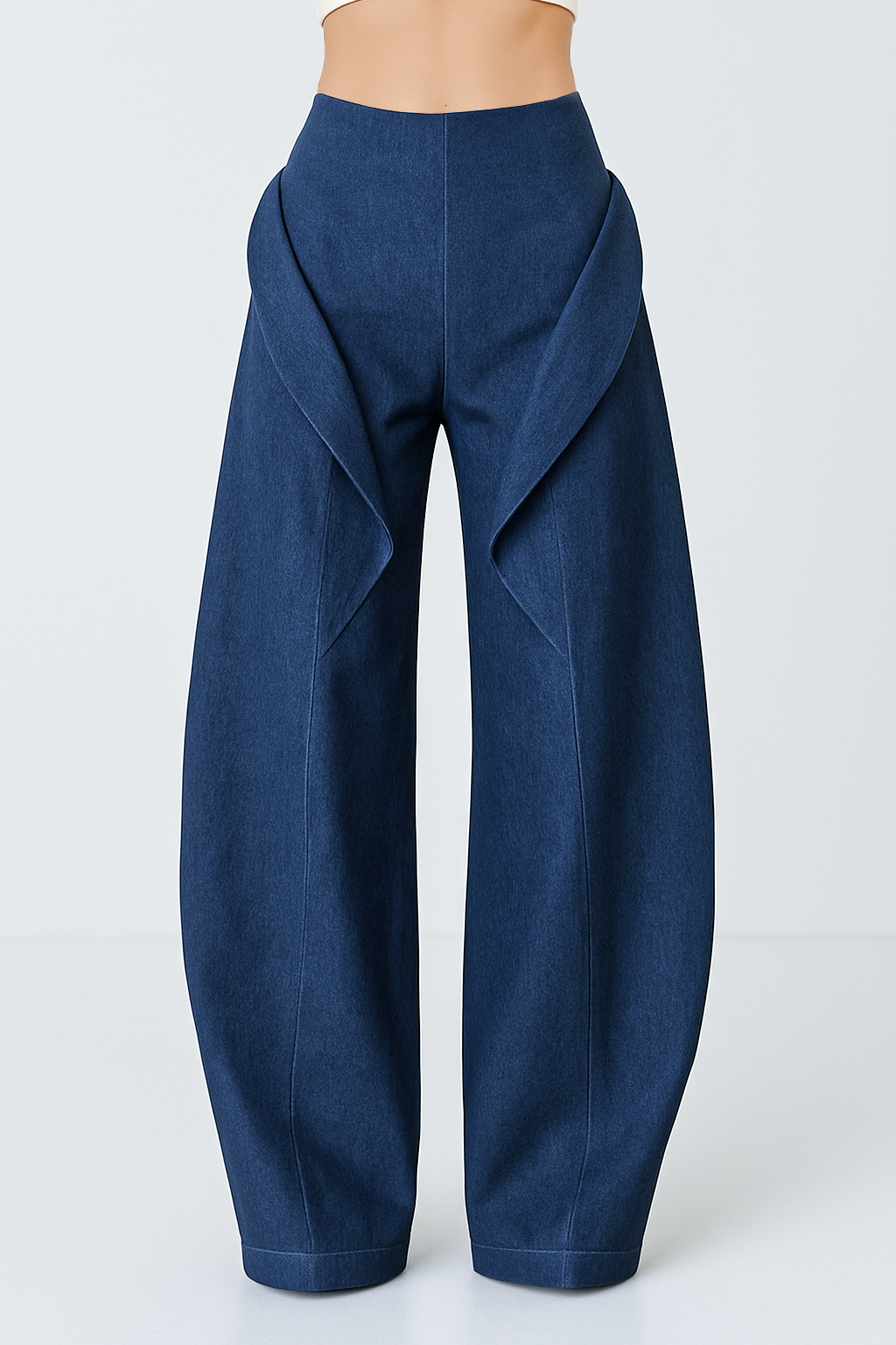 Barrage Paris Calyx Pants in Deep Indigo, detail view