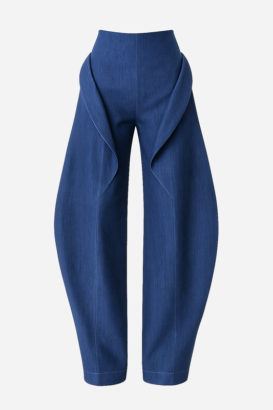 Barrage Paris Calyx Pants in Deep Indigo, front view