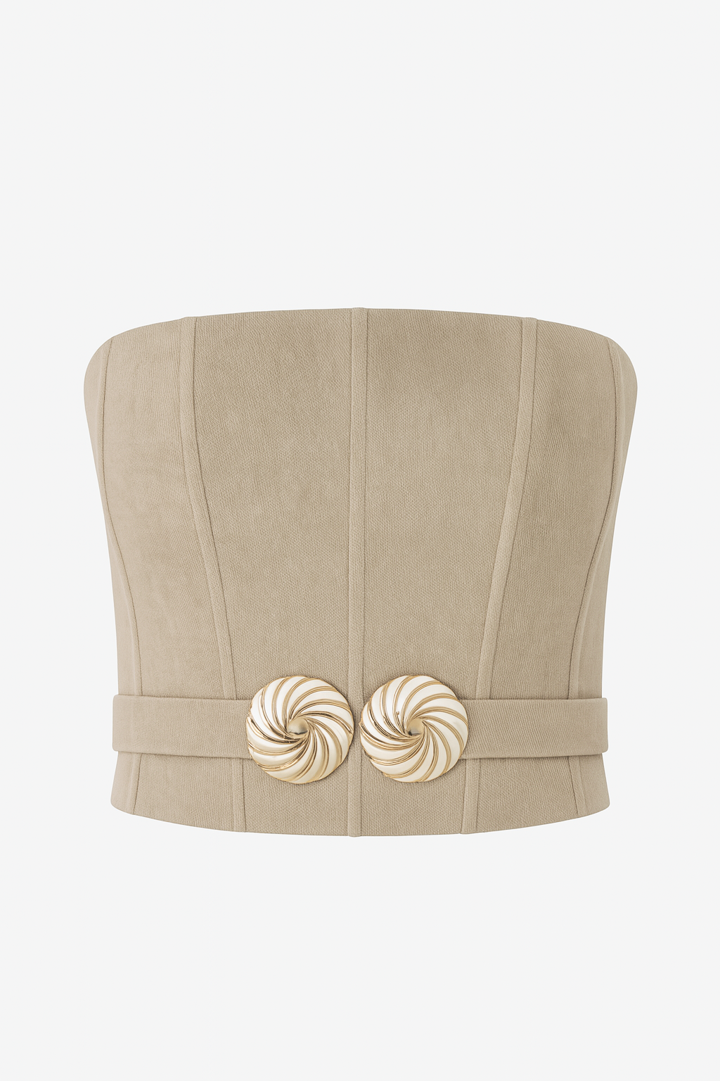 Barrage Paris Sculpted Corset Top in Dusty Olive