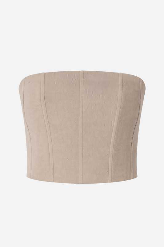 Barrage Paris Sculpted Corset Top in Taupe